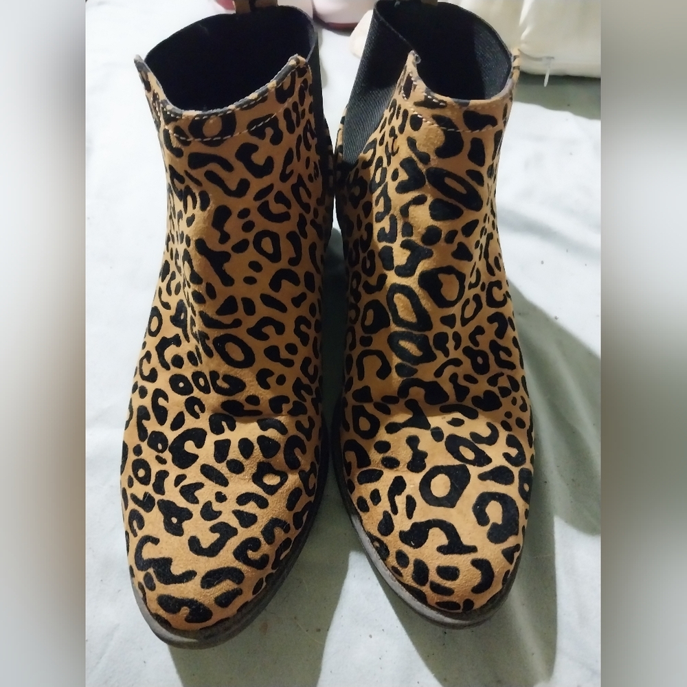 Leopard Print Ankle Boots